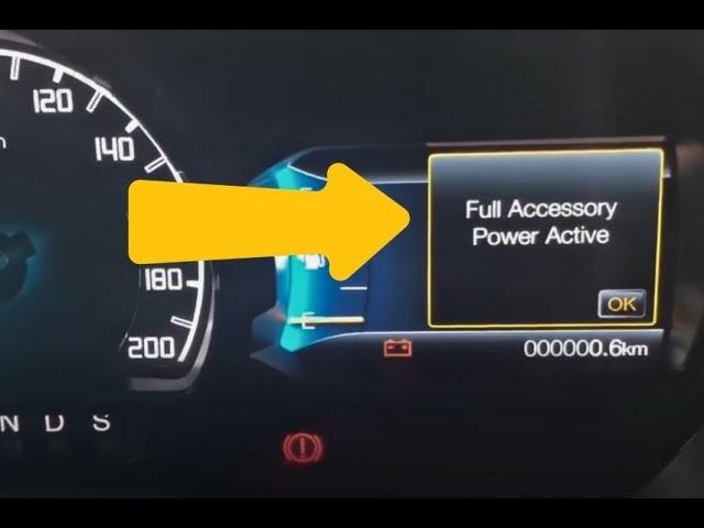 How to Turn Off Ford "Full Accessory Power Active"