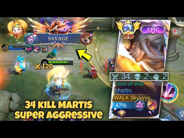 34 KILL SAVAGE!! TOP GLOBAL MARTIS PERFECT & SUPER AGGRESSIVE GAMEPLAY!!! | BEST BUILD 2024