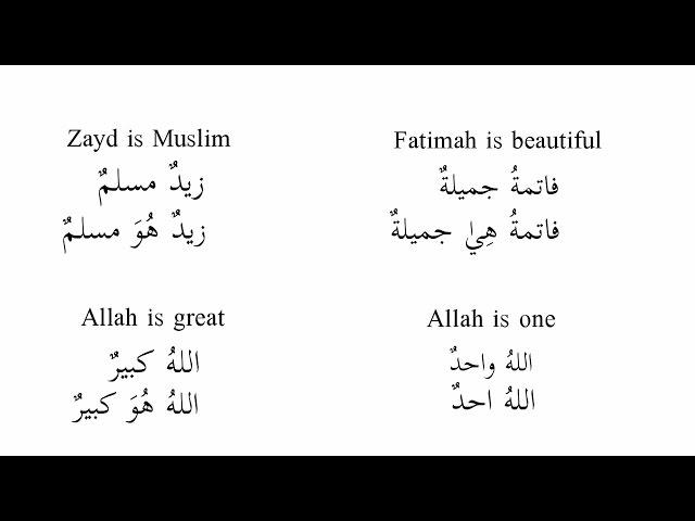 Easy Arabic Lesson 22 - Simple Sentences Examples