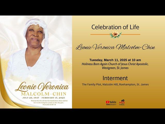 Celebrating the life of Leonie Veronica Malcolm-Chin