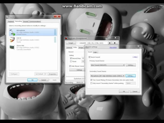 How to set up your microphone (Bandicam Free)