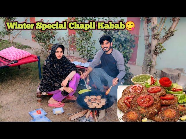 Winter Special Chapli Kabab | Helping My Wife In Household Chores  