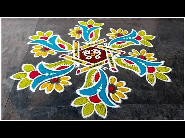 Margazhi Matham Special Rangoli Design / 2025 New Year Rangoli / Sashti Pooja / Kolam / Easy Mugulu