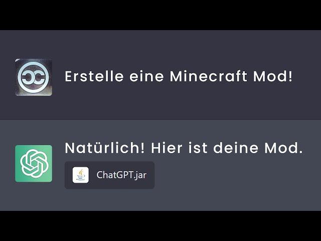 ChatGPT Programmiert mir eine Minecraft Mod!