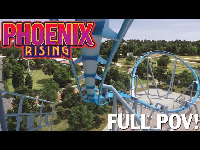 NEW!! Phoenix Rising Official Animated POV New for 2024 Busch Gardens Tampa Roller Coaster