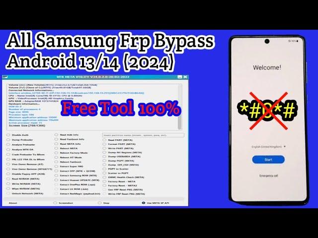 2024 All Samsung Frp Bypass Tool | Unlock Samsung Frp Android 13/14 Adb Enable Fail Without *#0*#