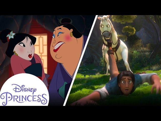 Try Not To Laugh | Funny Disney Princess Moments With Moana, Tangled & More | Disney Princess