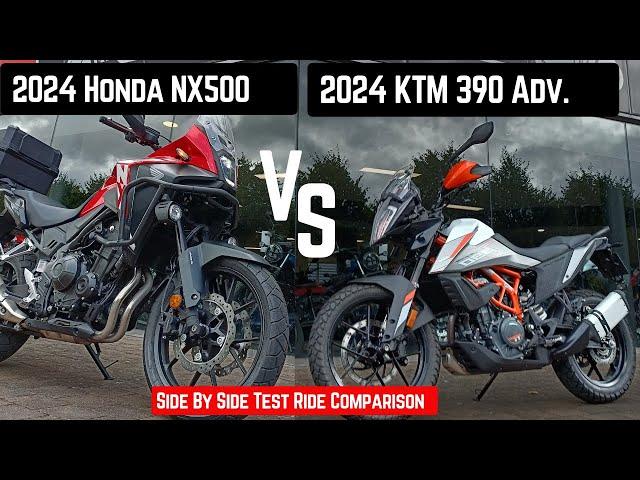 KTM 390 Adventure vs. Honda NX500 comparison 2024 with surprising results!