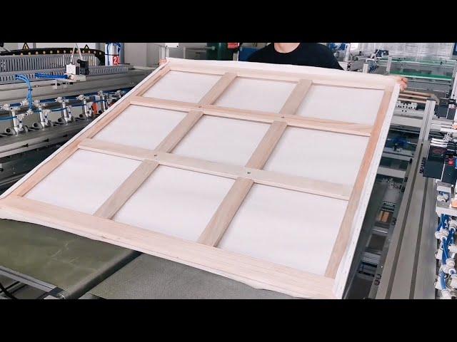 AllioRobot-Automatic canvas stretching and stapling machine for large picture frames