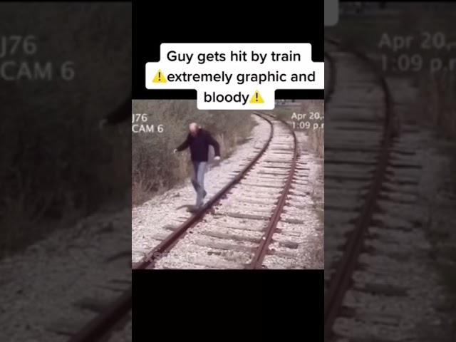 Poor Old Man Gets Hit By Train  (extremely bloody/graphics) (Emotional)