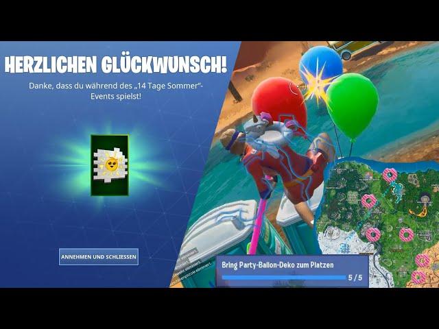  Bring Party-Ballon-Deko zum Platzen  14 tage Sommer Herausforderungen | Fortnite