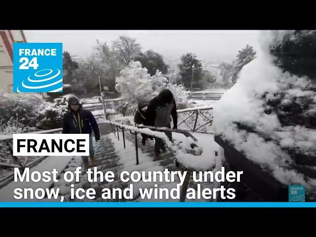 Storm Caetano causes disruption in France, most of which is under snow, ice and wind alerts