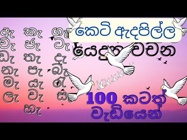 කෙටි ඇදපිල්ල යෙදුනු වචන 100කටත් වැඩියෙන්-#පිල්ලම්#Keti Adapilla-#rata mawamu