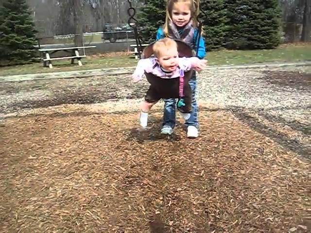 Maya's First Swing at the Playground