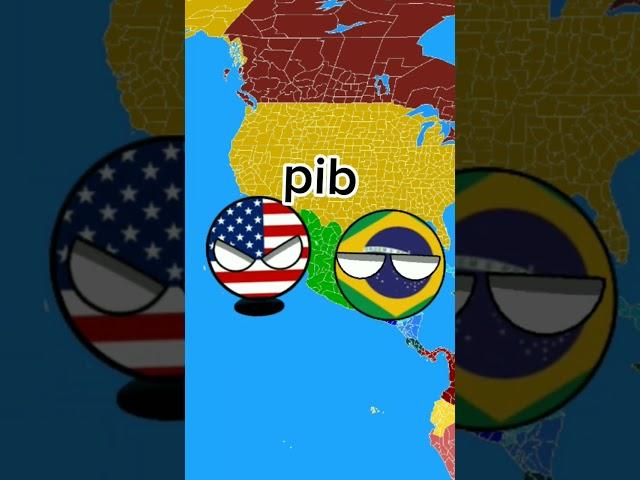 Estados Unidos da América vs Brasil #estadosunidos #brasil #countryballs