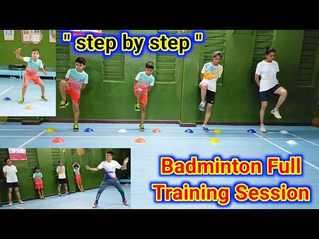 " Step by Step " Badminton Training  Beginners  Footwork  Basic  Tips And Tricks