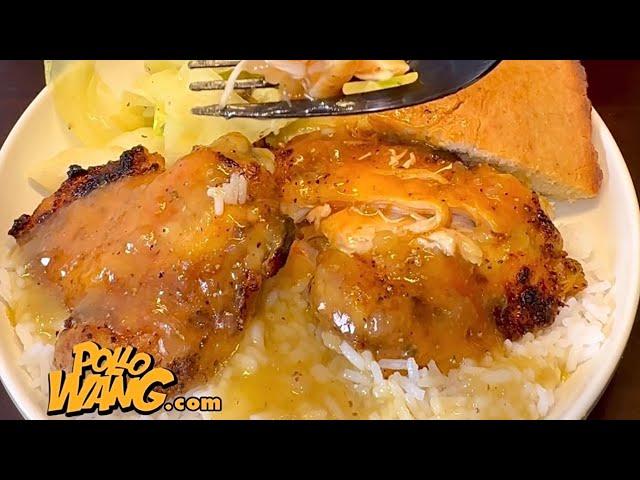 Baked Chicken Thighs, Cabbage, Cornbread, Rice and Drippings Gravy