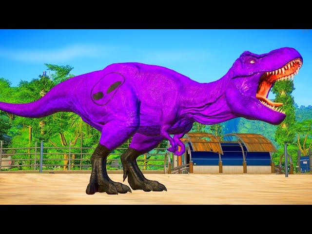 TIRANOSSAURO REX ROXO vs DINOSSAURO do HULK | Jurassic World Evolution  Jogo de Dinossauro 4K