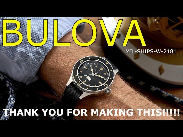 WOW The Bulova MIL-SHIPS-W-2181 Limited Edition Automatic Reissue MIL SPEC Diver This Is AWESOME