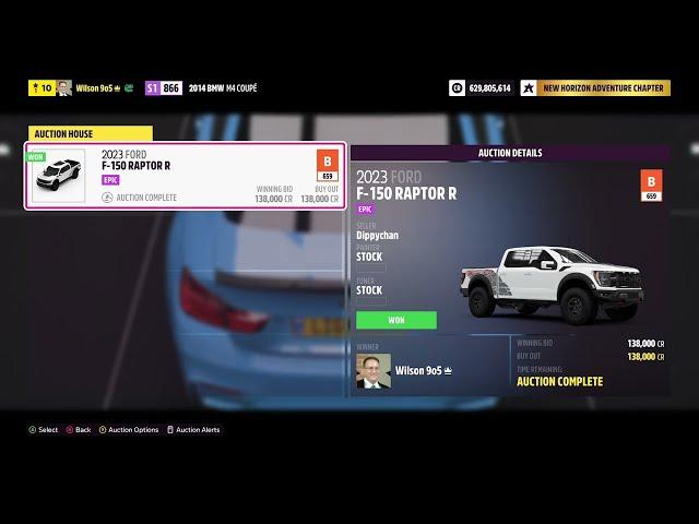 2023 Ford F-150 Raptor R Forza Horizon 5 Auction House Sniping