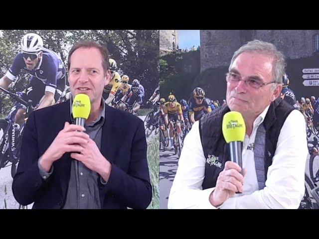 Cyclisme - Tour de Bretagne 2024 - Christian Prudhomme et Bernard Hinault au Tour de Bretagne