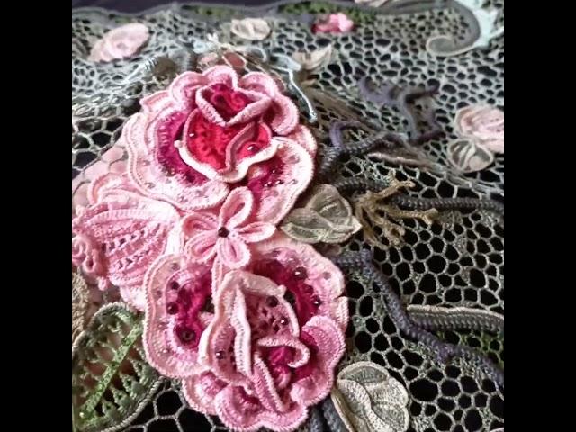 Имела счастье и возможность учиться на курсе Аси Вертен "Розы Эдема". #irishcrochetlace #назаказ