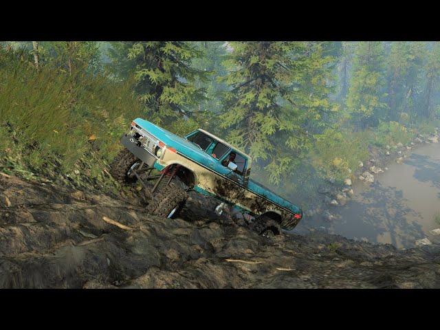 We try SnowRunner | Making the best mudding truck with mods | We get stuck in mud