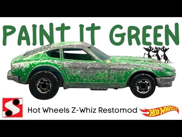 Hot Wheels Z-Whiz - Three Blind Mice Paint it Green - Redline Restomod