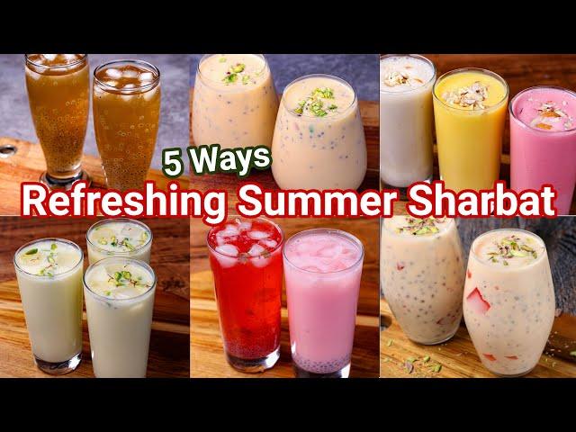 5 Refreshing Sharbat Recipes for Summer | Healthy & Traditional Cool Summer Drinks
