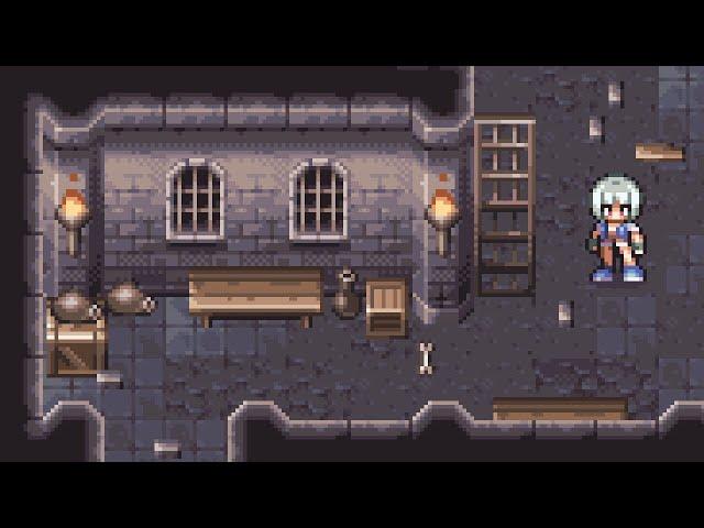 Silvia finds a SECRET message! - Dungeon Tileset Pixel Art Timelapse