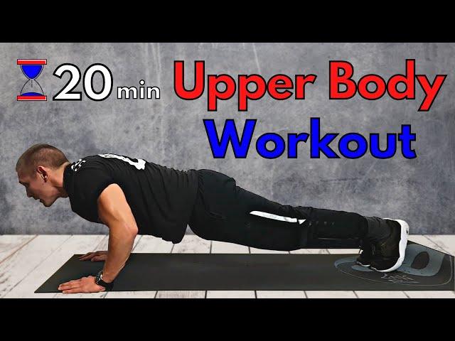 20 Min UPPER BODY Home Workout (Own Bodyweight / No Equipment)