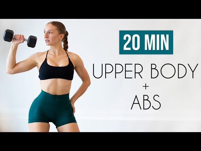 20 MIN UPPER BODY & ABS WORKOUT (At Home)