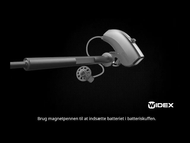 Sådan indsætter og udskifter du batteri | Widex hearing aids