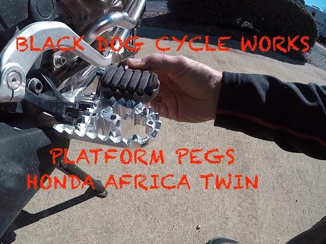 Black Dog Cycle Works foot pegs for the Honda Africa Twin