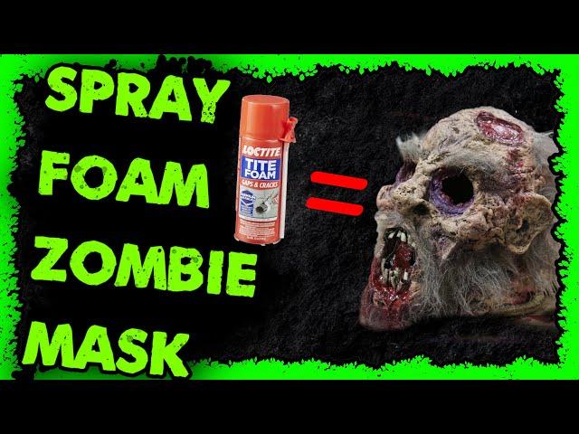 Spray Foam Zombie Mask DIY mask from home depot