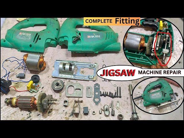 Jigsaw machine repair change shifting rod FULL FITTING  video || how to repair wood cutting jigsaw