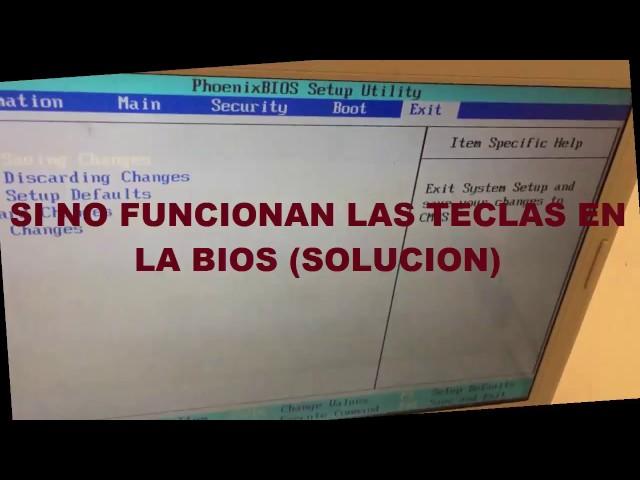 NO FUNCIONAN LAS TECLAS DE DIRECCIONES EN LA BIOS