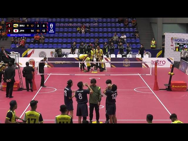 Brunei vs Japan - Group C - Team Regu - Premier -  ISTAF Sepaktakraw World Cup Kuala Lumpur 2024