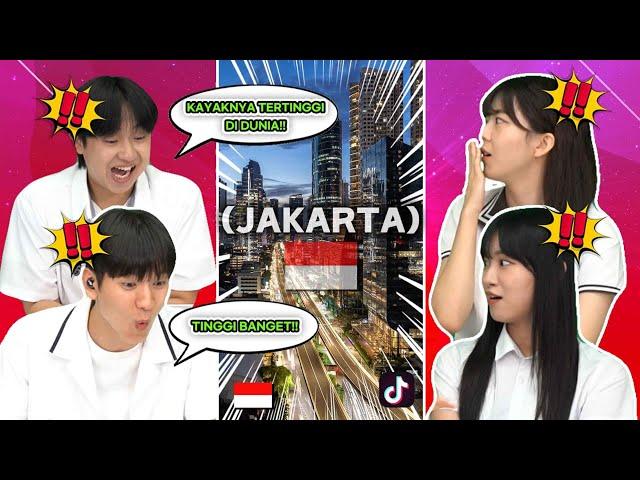 Reaksi Siswa Korea Terkejut dengan Luasnya JAKARTA  | Reaction Tiktok Indonesia