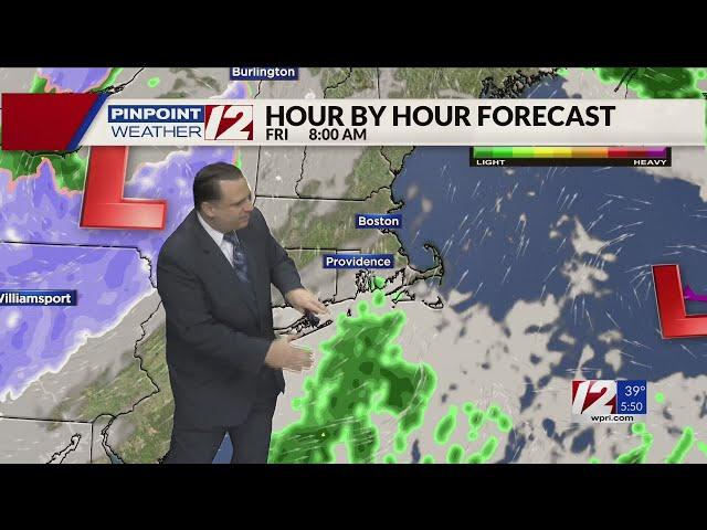 WPRI 12 Weather Forecast for 11/20/24:  Dry today; rain for Thursday