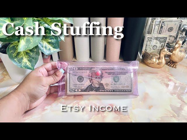 CASH STUFFING ETSY INCOME | JULY 2024 | #zerobasedbudgeting  #cashenvelopesystem  #cashbudgeting