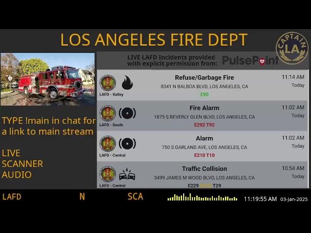 02-Jan-2025 // LAFD Los Angeles Fire Department SCANNER Radio ARCHIVE // FIRE & EMS // LA CAPTAIN