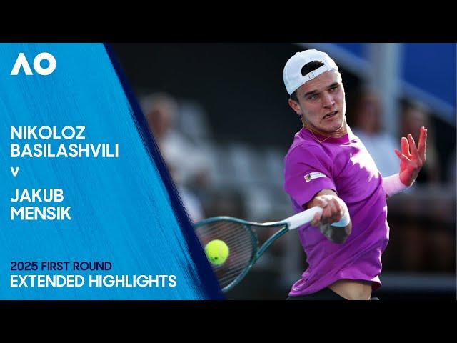 Nikoloz Basilashvili v Jakub Mensik Extended Highlights | Australian Open 2025 First Round