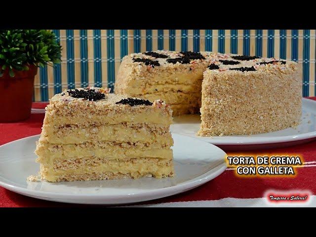 LA MEJOR TORTA DE CREMA CON GALLETA SIN HORNO NI COCCIÓN LA MÁS DELICIOSA Y MÁS FÁCIL IMPOSIBLE