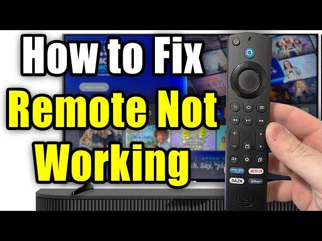 How to Fix FireStick 4K Max Remote Not Working! Fire Stick Not Working Easy Fix!