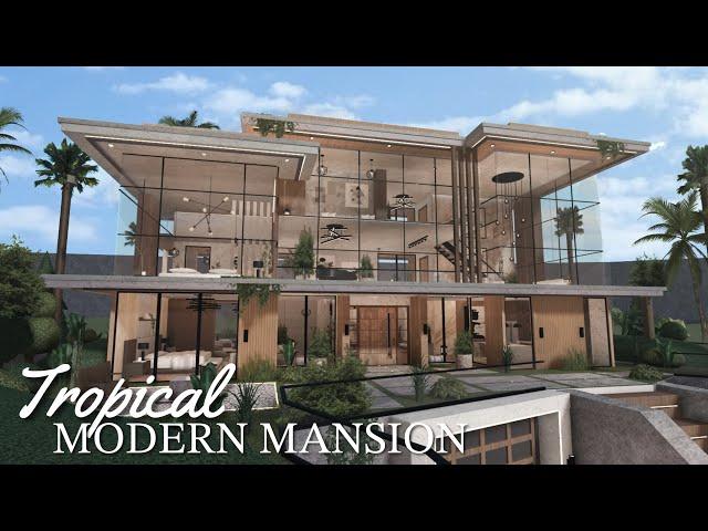 Bloxburg: Tropical Modern Mansion | Roblox Bloxburg | Speedbuild