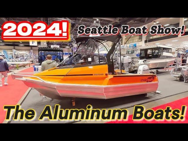 2024 ALUMINUM BOATS! Big Seattle Boat Show!  #duckworth #hewescraft #fishingboats #lundboats #lowe