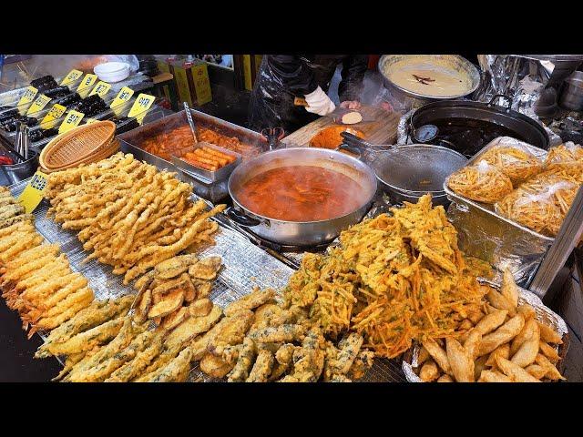 Amazing Market Street Food Top6, Tteok, Tteokbokki, Whole Chicken, Noodles - Korean Street Food