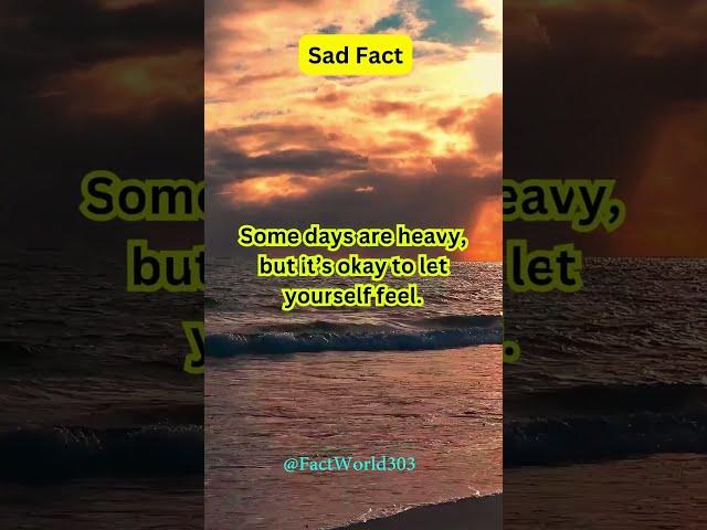 Sadness is a storm that teaches you resilience || Fact World #shorts