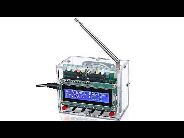 ICStation RDA5807 FM Radio Kits with LED Flashing Light